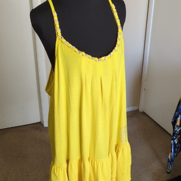 COOGI Yellow Ruffled Mini Dress - Picture 9 of 9